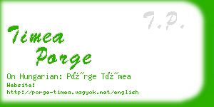 timea porge business card